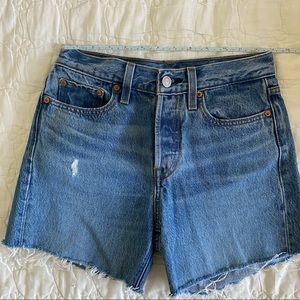 Levi’s high waisted denim shorts